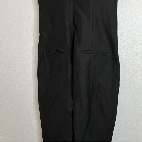 Toteme Linen Blend Jumpsuit Black - Picture 9 of 15